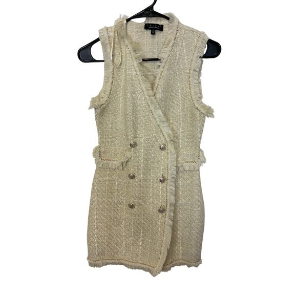 NWT Trixxi Sleeveless Bouclé Bodycon Dress Tweed Preppy Lawyer Teacher XS Retro - Picture 2 of 7